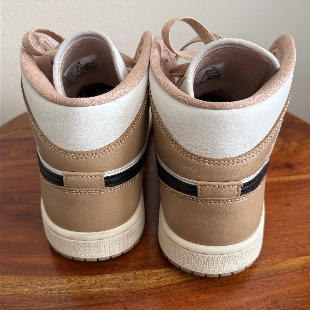 Jordan Women's Beige and White High-Top Sneakers - Picture 2 of 5